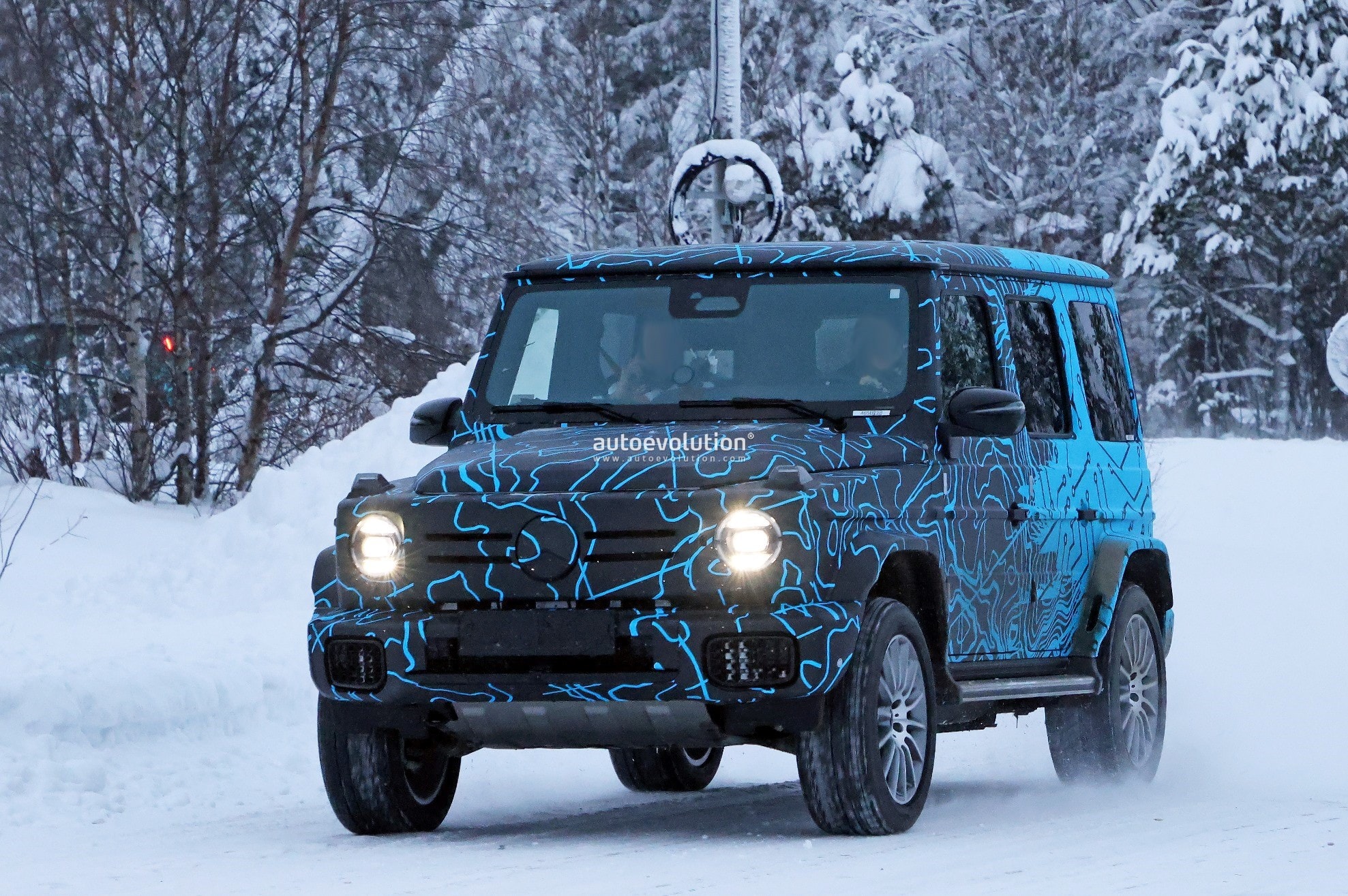 2024 Mercedes-Benz EQG Electric G-Class SUV Spied Winter Testing