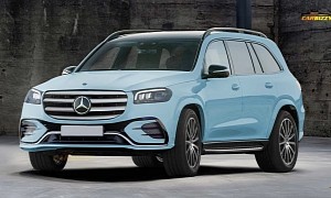 2024 Mercedes-Benz GLS Refresh Shines Brightly Colored From Under a CGI Cover
