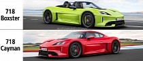 2024 Porsche 718 Boxster and 718 Cayman Look Wicked Smart With Mission R Concept Styling