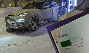 2024 Porsche Macan EV Spotted Fast Charging in Norway, Does Well in the Cold