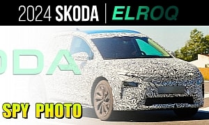 2024 Skoda Elroq Spied As Electric Successor to the Karoq Compact Crossover