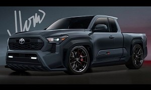 2024 Toyota GR Tacoma Imagined in Hot Sporty Attire To Rival the Ford Ranger Raptor