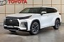 2024 Toyota Highlander Redesign Depicts All the Colorful yet Digital Mid-Size SUV Goodies
