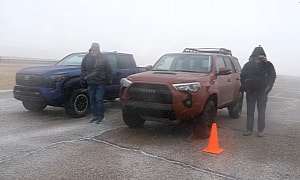 2024 Toyota Tacoma Drags 4Runner V6 In a Snow Blizzard, a B58 Ineos Grenadier Interrupts