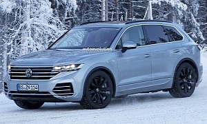 2024 Volkswagen Touareg Caught Playing in the Snow Hiding Minor Design Updates