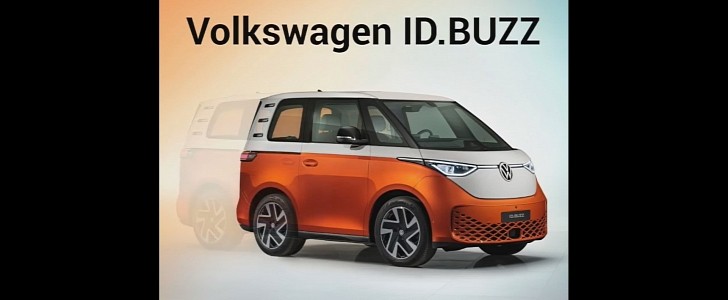 2024 Volkswagen ID. Buzz Nanobus three-door sliding rendering by Theottle