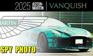 2025 Aston Martin Vanquish Spied Flaunting Massive Front Grille, New V12 Packs 824 HP