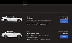 2025 BMW M2 Coupe US Configurator Goes Live, Gas Mileage Rating Not Available