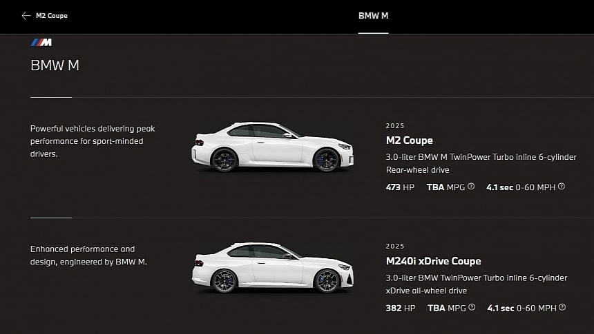 2025 BMW M2 build & price