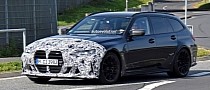 2025 BMW M3 Touring LCI Shows New Headlights in Latest Spy Photos