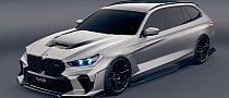 2025 BMW M5 Touring Doesn't Care It's Fake, Joins the Slammed Widebody Lifestyle Anyway