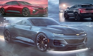 2025 Chevy Camaro Family Emerges From CGI Shadows With SUV, Sedan, and Open-Top EVs