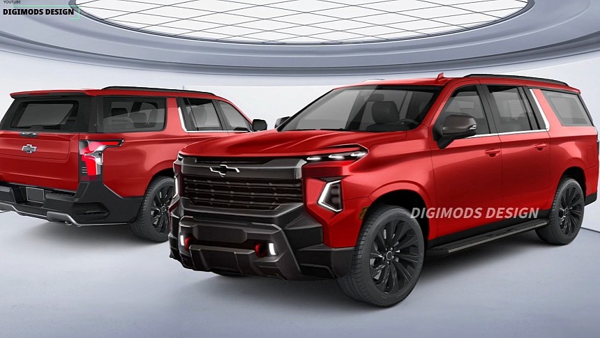 2025 Chevy Suburban CGI facelift by Digimods DESIGN