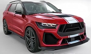 2025 Ford Explorer ST Gets Virtually Menacing With Some Digital V8 Mustang-Like Mods