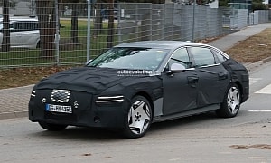2025 Genesis Electrified G80 LWB Shows Its Facelifted Silhouette for the First Time