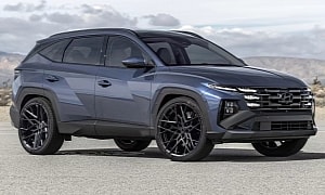2025 Hyundai Tucson Debates If Shadow Line and Aftermarket Wheels Are Virtually Better