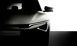 2025 Kia EV6 Facelift Design Teaser Shows Revised Front Lightning Signature