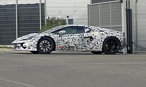 2025 Lamborghini Huracan Successor Makes V8 Noises in Latest Spy Video