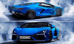 2025 Lamborghini Revuelto Roadster Shows Its Digital PHEV Carnality From the Haze