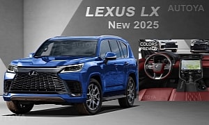 2025 Lexus LX Arrives Refreshed Inside-Out in Ritzy Colors, Albeit Only in CGI