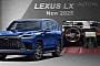 2025 Lexus LX Arrives Refreshed Inside-Out in Ritzy Colors, Albeit Only in CGI