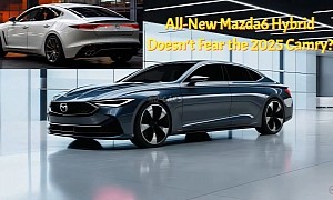 2025 Mazda6 Hybrid Steps Out Stylish From the CGI Shadows to Fight Toyota's 2025 Camry