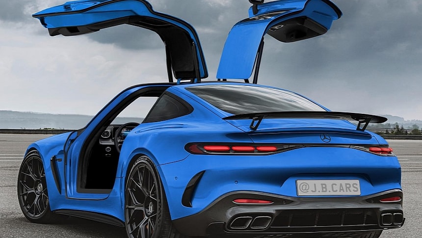 2025 Mercedes-AMG GT 63 S E Performance Gullwing rendering by j.b.cars 