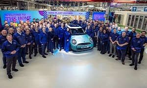 2025 MINI Cooper Enters Production, First Copy Driven off the Line by Cooper's Grandson
