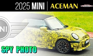 2025 MINI John Cooper Works Convertible Spied, Gas and Electric Versions Are on the Menu