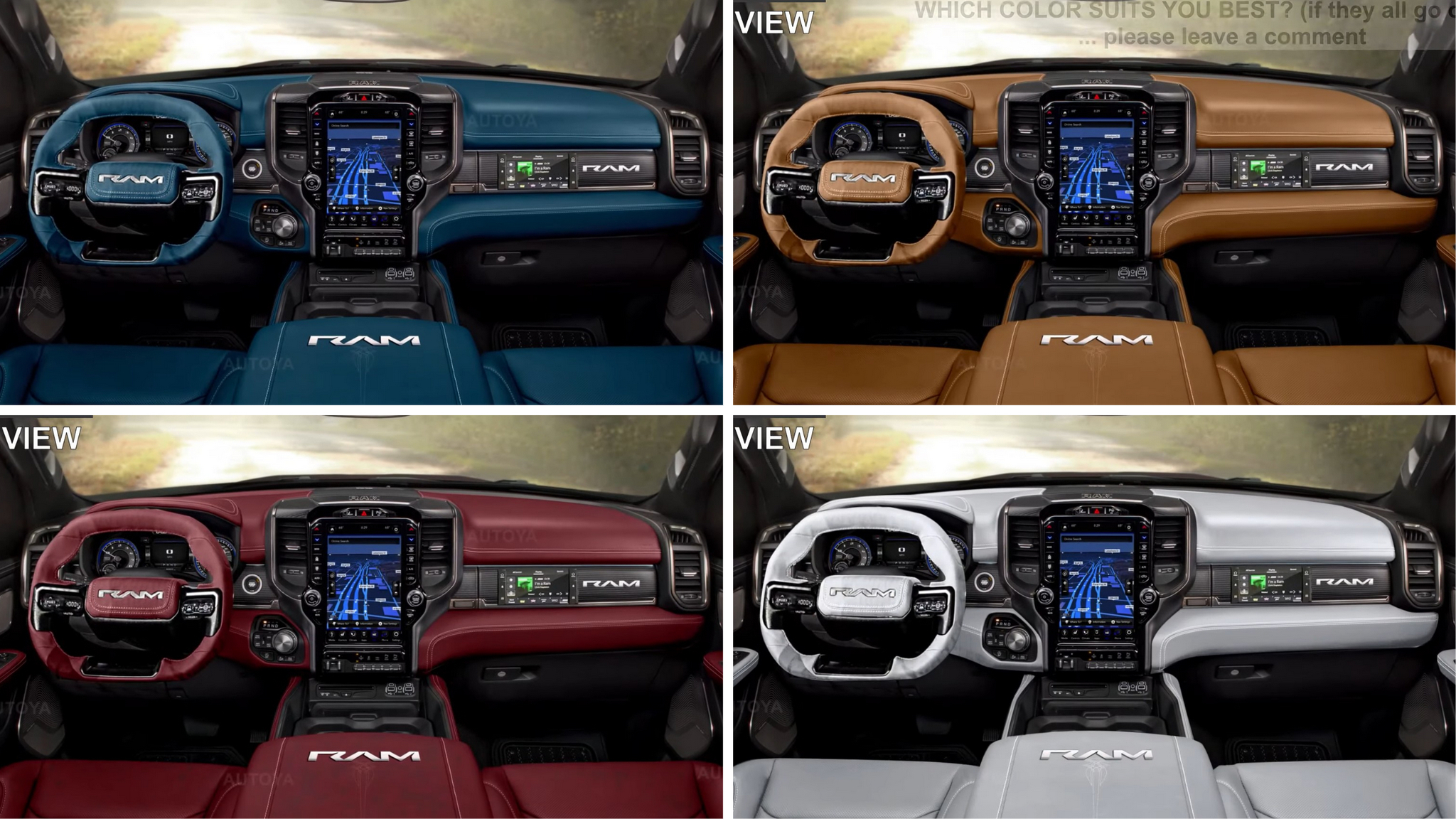 2025 Ram 1500 REV Truck Gets Imagined With the Most Colorful Interior