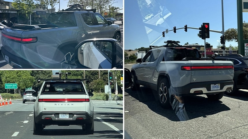 2025 Rivian R1T prototypes spotted testing new ADAS equipment