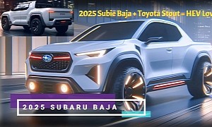 2025 Subaru Baja and Toyota Stout Hybrid Pocket Trucks Meet Across Imagination Land