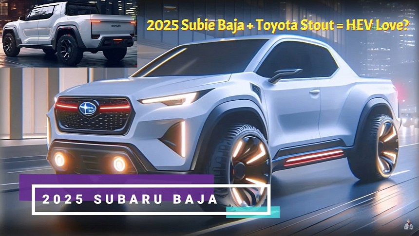 Toyota Stout Hybrid & Subaru Baja Hybrid renderings