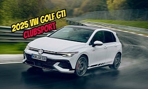 2025 VW Golf GTI Clubsport Debuts With 296 HP and a Top Speed of 166 MPH