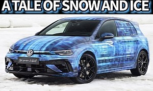 2025 VW Golf R Goes Drifting in the Snow Ahead of This Year's Unveiling