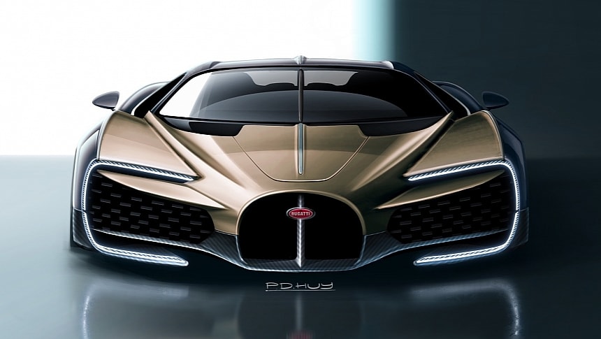 2026 Bugatti Tourbillon rendering by huydrawingcars