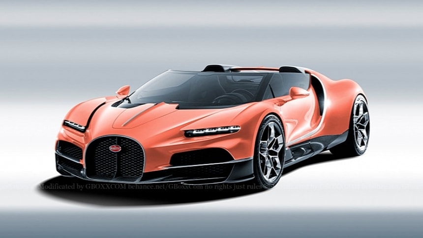 2026 Bugatti Tourbillon Roadster rendering by Aksyonov Nikita 