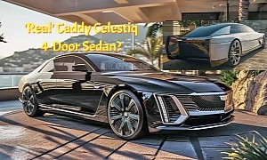 2026 Cadillac Celestiq EV Morphs Into a Veritable 4-Door Land Yacht in Fantasy Realm