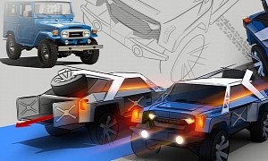 2030 Toyota XJ Land Cruiser Digitally Returns to Minimalist, Off-Road FJ Roots