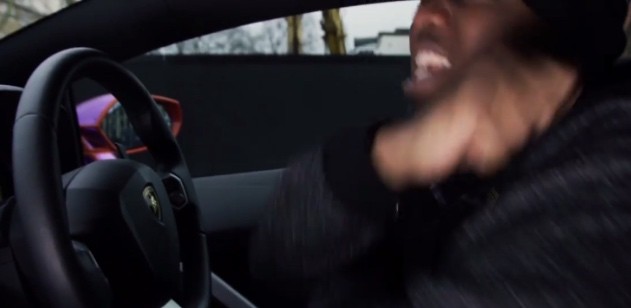 KSI losing his temper in his Lamborghini Aventador