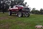 22-In Lifted Ford F-250 Rides on Billet 30s and 42s Like an Entertainer on Stilts