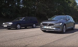 22-Years Apart Volvo Wagons with Different Fuel Types Drag Race for Posterity