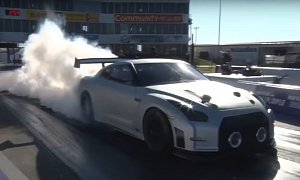 2,400 HP T1 Nissan GT-R Flexes Its Twin-Turbo Muscles Chasing a 6s Quarter-Mile