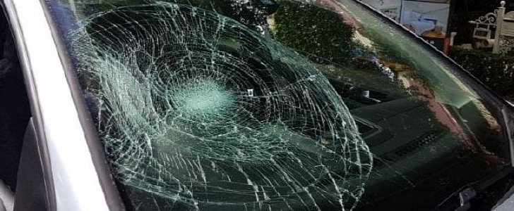 25-year-old man dies after tire smashes into his SUV's windshield