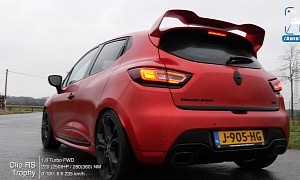 250-HP Renault Clio RS Hits 144 MPH on Autobahn, Akrapovic Exhaust Sounds Epic