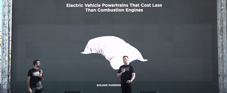 Musk announcing future affordable Tesla model