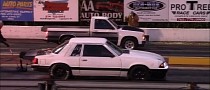 2JZ-Swapped Fox Body Mustang Nails Both the Save and Race Win After Big Wheelie