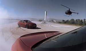 3 BMW M3s Have a Blast on a Closed Airfield