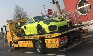 3-Day-Old Porsche 911 GT2 RS Crashes on Nurburgring, Coolant Spill Rumored
