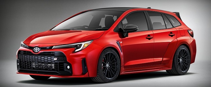 2023 Toyota GR Corolla Touring station wagon rendering by X-Tomi Design